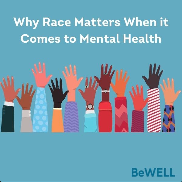 Promotional Image for our blog post about diversity within mental health practices. Image reads, "Why Race Matters When it Comes to Mental Health"